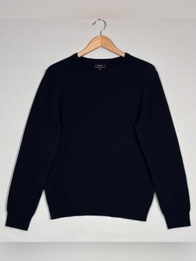 Quince 100% Mongolian Cashmere Crewneck Sweater Black Medium Luxury